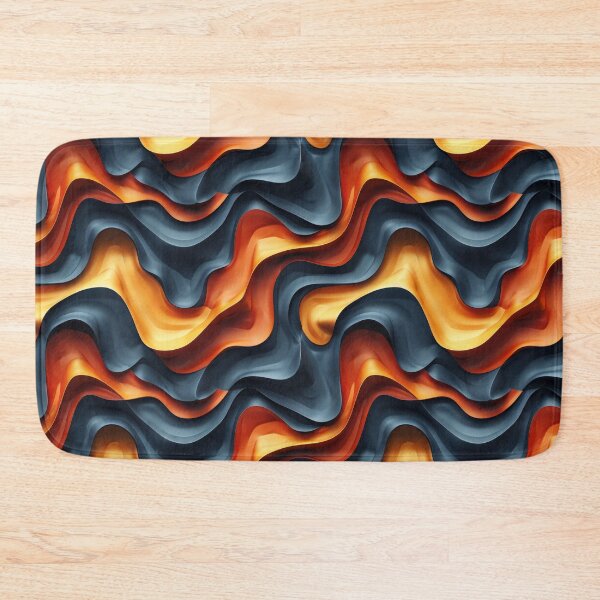 Item preview, Dynamic Abstract Wavy Flow in Blue-Gray and Orange designed and sold by NTGUILTY.