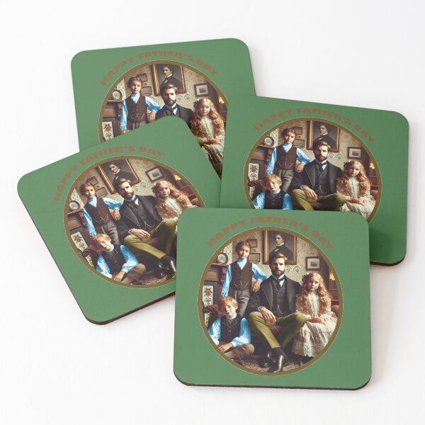 Item preview, Victorian Father's Day Man with his Three Children URM designed and sold by urmaddad.