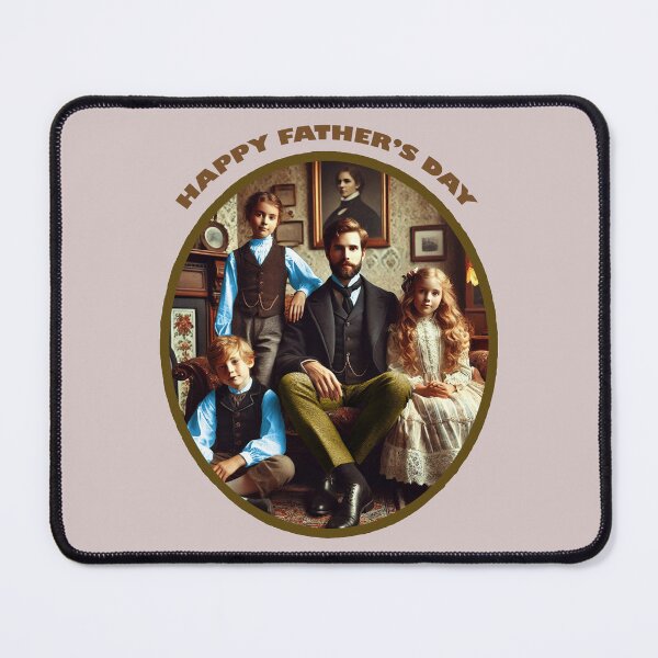 Item preview, Victorian Father's Day Man with his Three Children URM designed and sold by urmaddad.