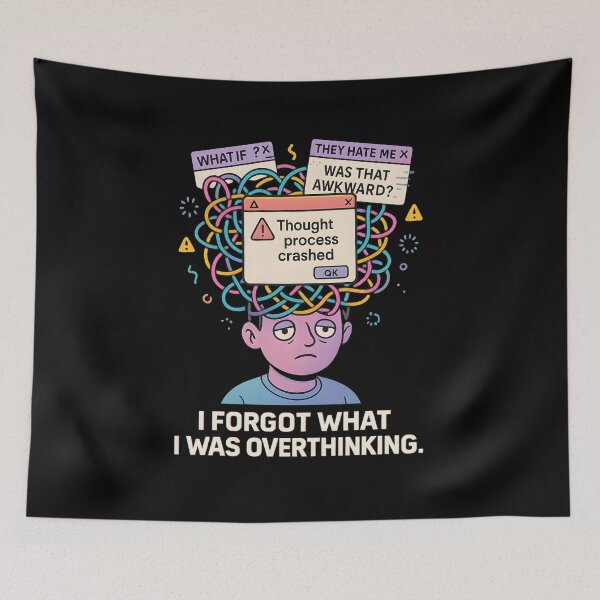 Item preview, Thought Process Crashed—Overthinking Forgottencccc designed and sold by MysticArtisan.