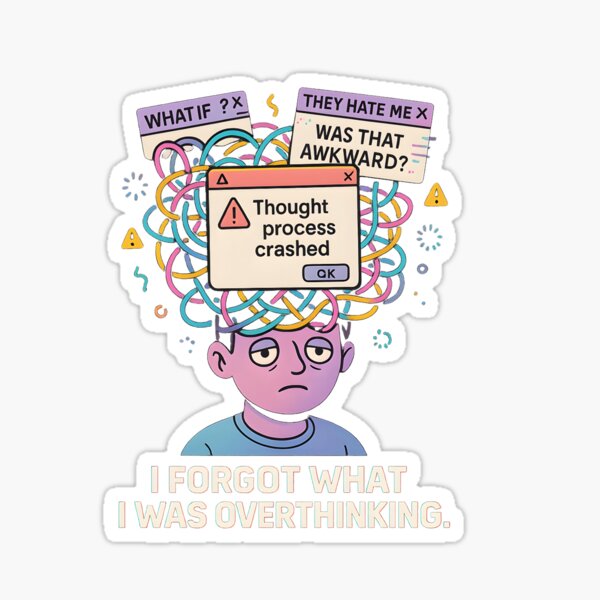 Item preview, Thought Process Crashed—Overthinking Forgottencccc designed and sold by MysticArtisan.