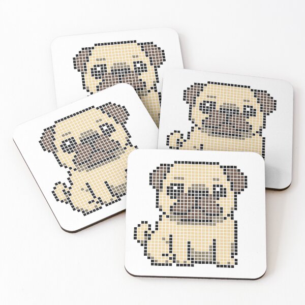 Item preview, Pixeled Pug (apricot) designed and sold by Brain Fart Buffet.