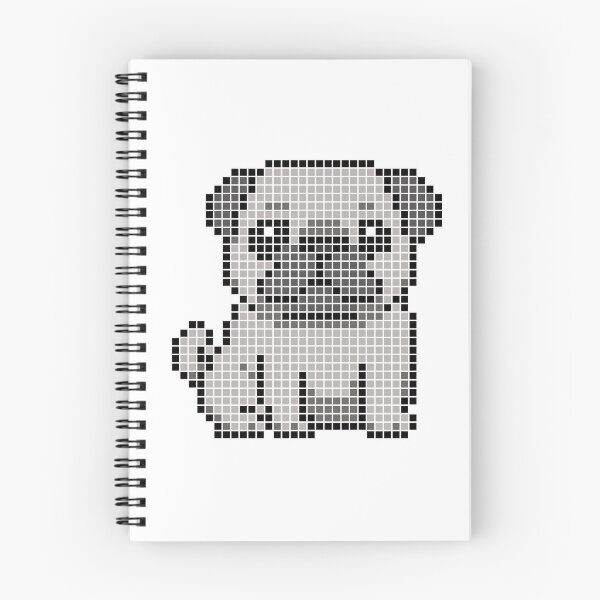 Item preview, Pixeled Pug (silver) designed and sold by Brain Fart Buffet.