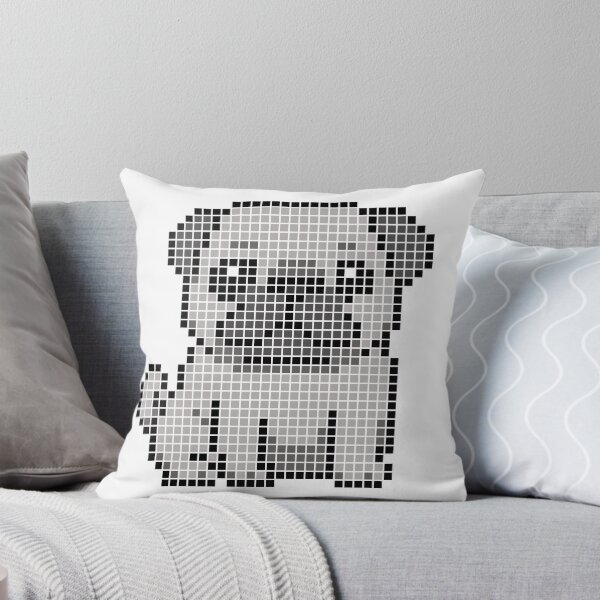 Item preview, Pixeled Pug (silver) designed and sold by Brain Fart Buffet.
