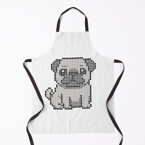 Item preview, Pixeled Pug (silver) designed and sold by Brain Fart Buffet.