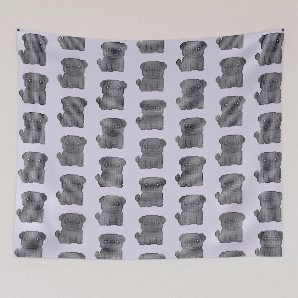Item preview, Pixeled Pug (black) designed and sold by Brain Fart Buffet.