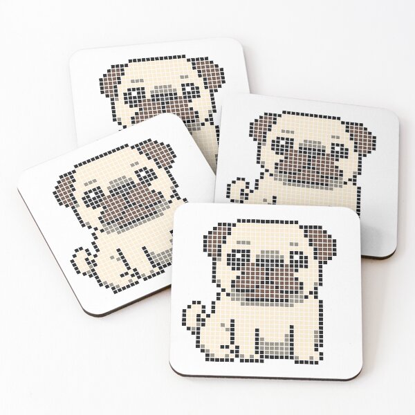 Item preview, Pixeled Pug (Fawn) designed and sold by Brain Fart Buffet.
