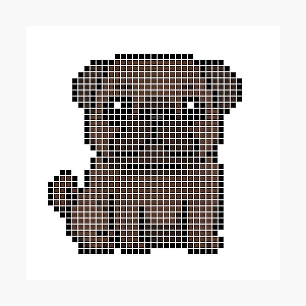 Item preview, Pug pixelado (marrón) designed and sold by Brain Fart Buffet.