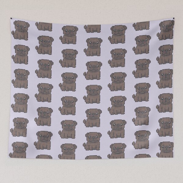 Item preview, Pixeled Pug (Brown) designed and sold by Brain Fart Buffet.