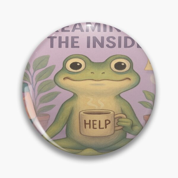 Item preview, Calm on the Outside. Screaming on the Inside. – Crisis Frog Art designed and sold by Neovibe Print.