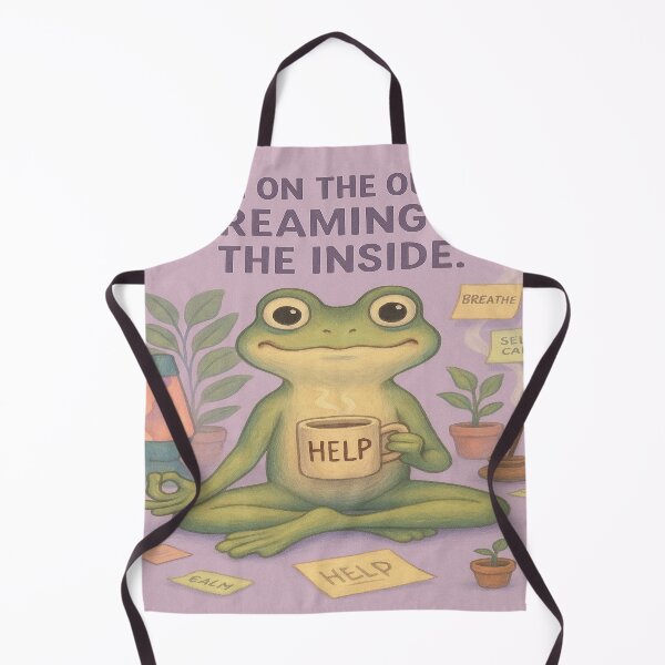 Item preview, Calm on the Outside. Screaming on the Inside. – Crisis Frog Art designed and sold by Neovibe Print.