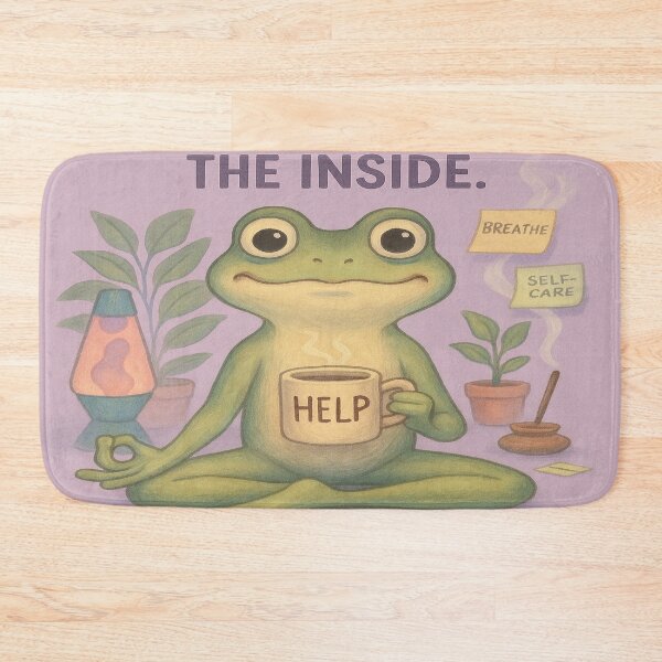 Item preview, Calm on the Outside. Screaming on the Inside. – Crisis Frog Art designed and sold by Neovibe Print.