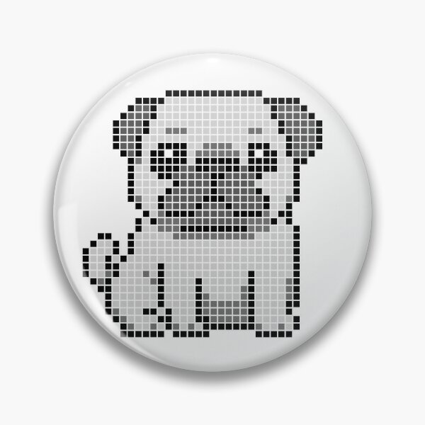 Item preview, Pixeled Pug (white) designed and sold by Brain Fart Buffet.
