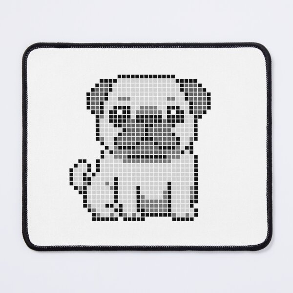 Item preview, Pixeled Pug (white) designed and sold by Brain Fart Buffet.