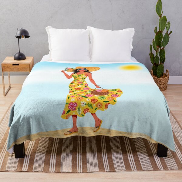 Item preview, Día en la playa con acuarela de sol designed and sold by Magnolia Valley Art.