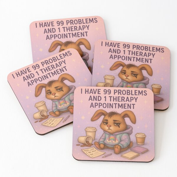 Item preview, I Have 99 Problems and 1 Therapy Appointment – Crisis Cat Art designed and sold by Neovibe Print.