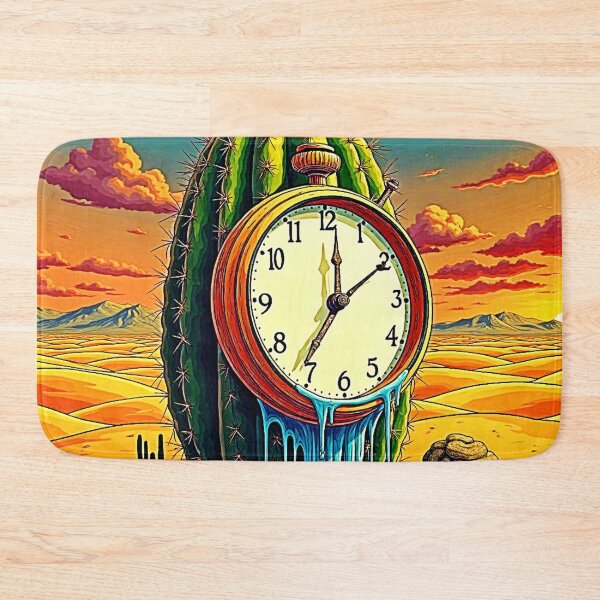 Item preview, Surreal Desert Clock Art designed and sold by Health And Fitness Posts e-Store.