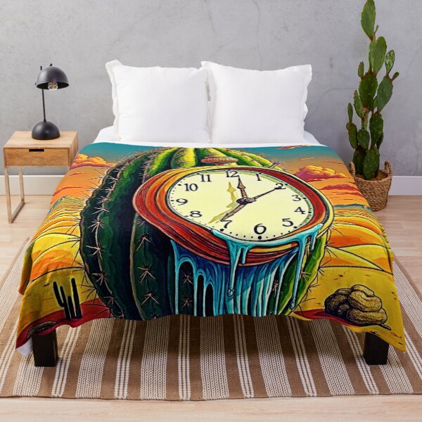 Item preview, Surreal Desert Clock Art designed and sold by Health And Fitness Posts e-Store.