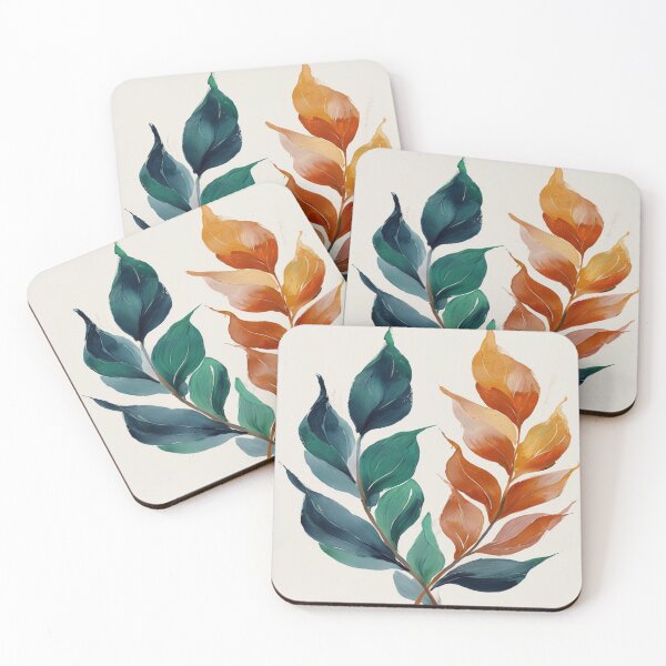 Item preview, Green and orange plant branch designed and sold by saly55887.