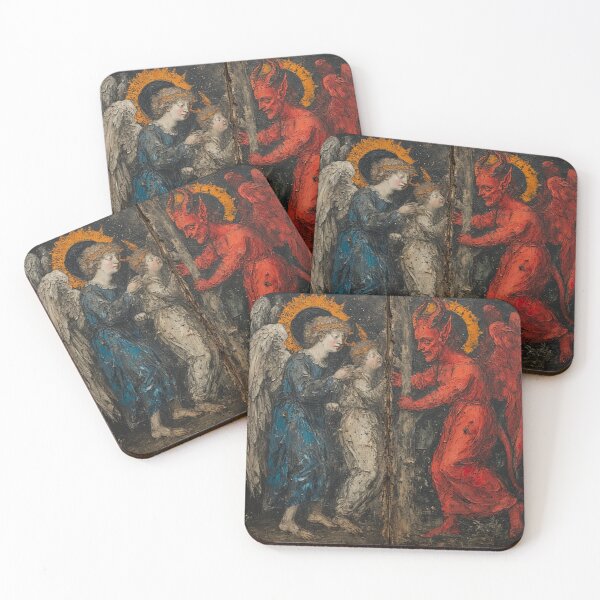 Item preview, Medieval Goth Angels & Devil Art designed and sold by TheDarkWardrobe.