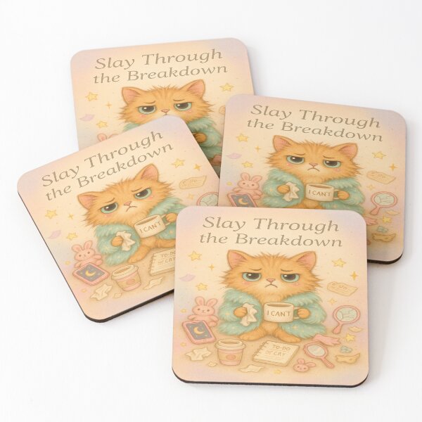 Item preview, Slay Through the Breakdown – Dramatic Fox Crisis Art designed and sold by Neovibe Print.