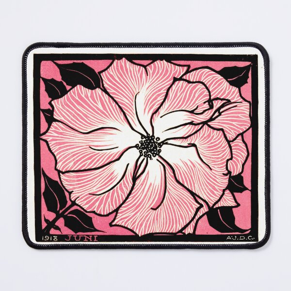 Item preview, Wild Rose Wood Cut Rose Floral Print designed and sold by WillowNox7.