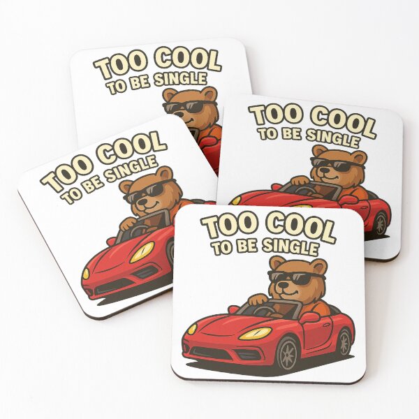 Item preview, TOO COOL TO BE SINGLE BEAR designed and sold by SbrenArt.