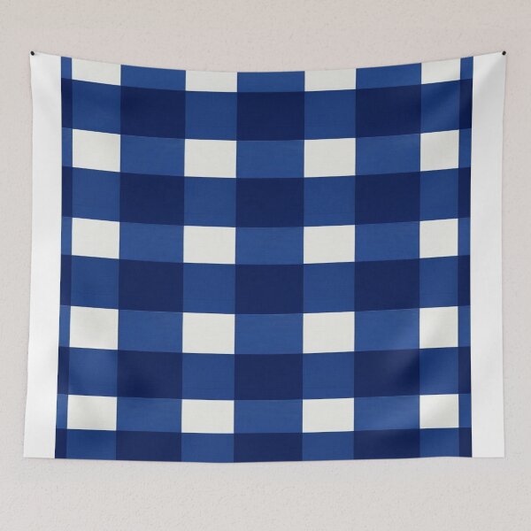 Item preview, Blue and white square pattern designed and sold by saly55887.