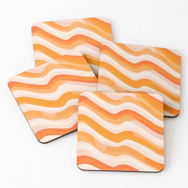 Item preview, Orange waves pattern designed and sold by saly55887.