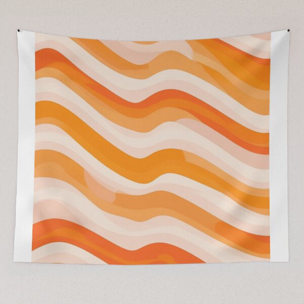 Item preview, Orange waves pattern designed and sold by saly55887.