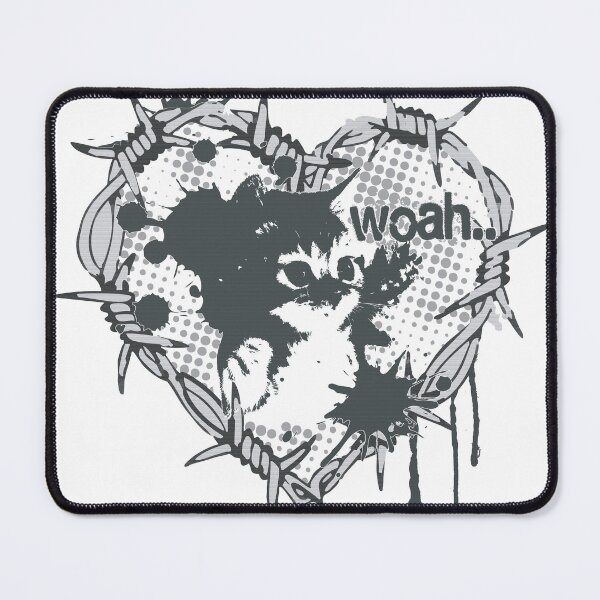 Item preview, Barbed Wire Heart Cat "Woah.." designed and sold by jennacreates.