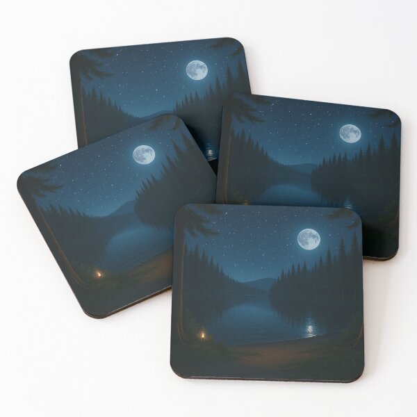 Item preview, Moonlit Lake - Book Setting designed and sold by AmberRoseWrites.