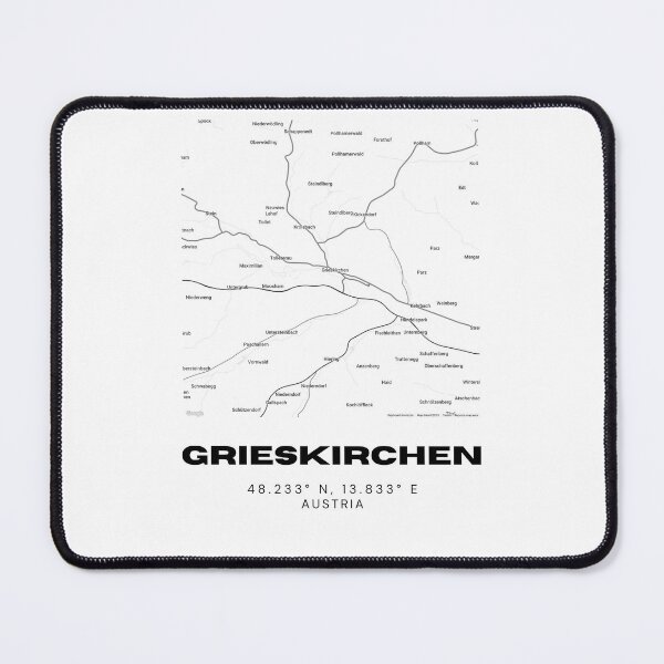 Item preview, Grieskirchen Map – Minimalist Upper Austria Map Print designed and sold by RM-Journey.