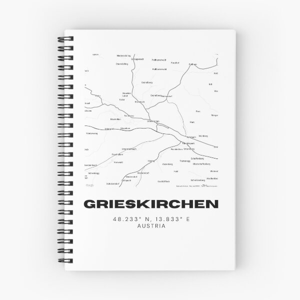 Item preview, Grieskirchen Map – Minimalist Upper Austria Map Print designed and sold by RM-Journey.
