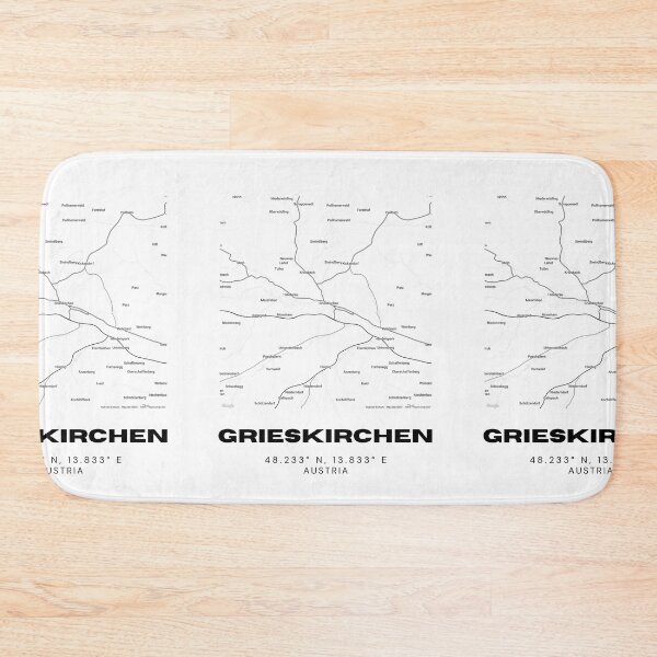 Item preview, Grieskirchen Map – Minimalist Upper Austria Map Print designed and sold by RM-Journey.