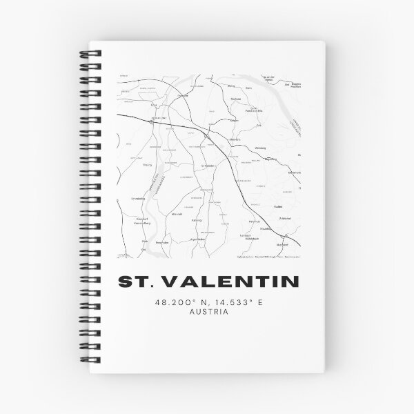 Item preview, St. Valentin Map – Austrian Transport Hub Minimalist Map Art designed and sold by RM-Journey.