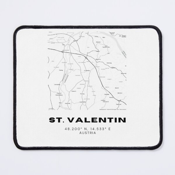 Item preview, St. Valentin Map – Austrian Transport Hub Minimalist Map Art designed and sold by RM-Journey.