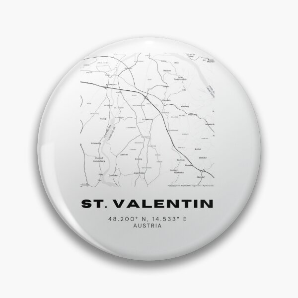 Item preview, St. Valentin Map – Austrian Transport Hub Minimalist Map Art designed and sold by RM-Journey.