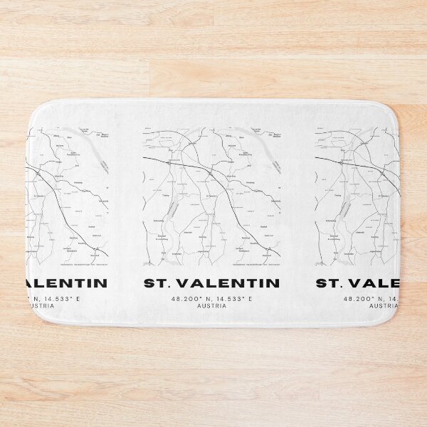 Item preview, St. Valentin Map – Austrian Transport Hub Minimalist Map Art designed and sold by RM-Journey.