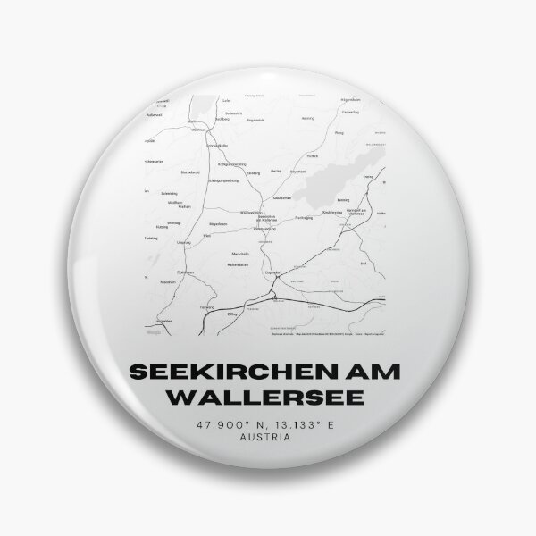 Artikelvorschau, Seekirchen am Wallersee Karte – Lakeside Minimalist Austria Art entworfen und verkauft von RM-Journey.