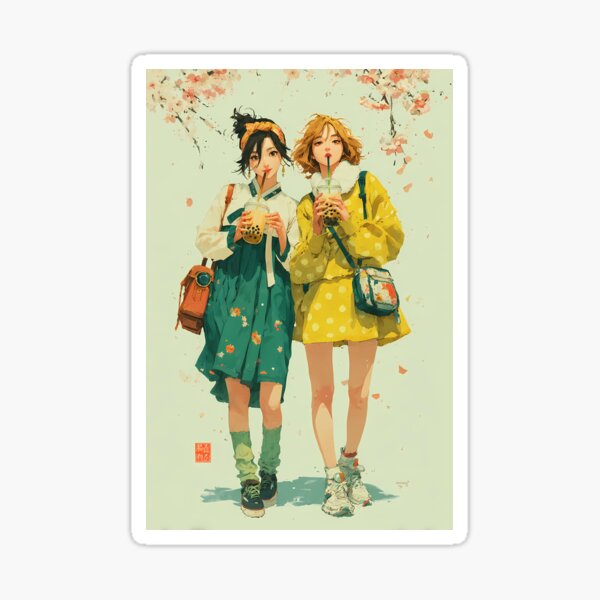 Item preview, Stylish Girls in Modern Pastel Hanbok designed and sold by Momandchloe0330.