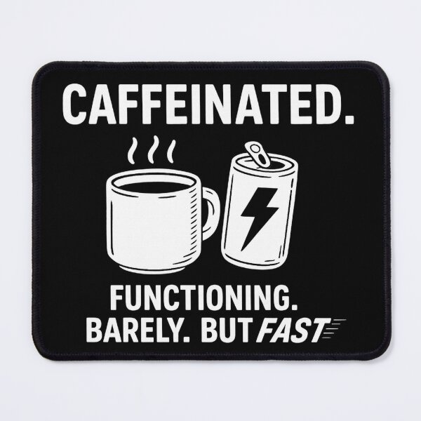 Item preview, Caffeinated. Functioning. Barely. But Fast. designed and sold by Jmacco.