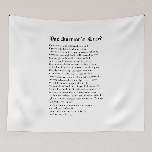 Item preview, One Warrior's Creed designed and sold by corbrand.