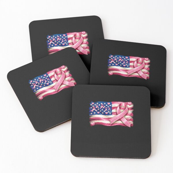Item preview, American Flag Fighting Breast Cancer Awareness designed and sold by facegm.