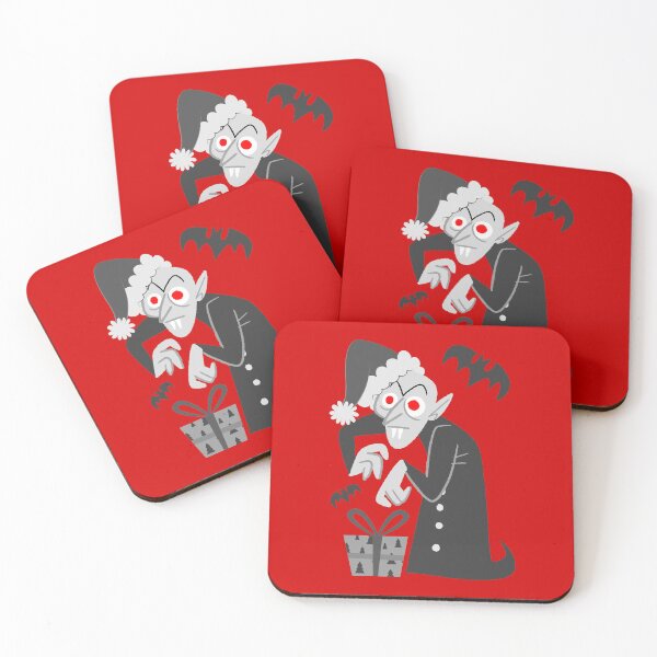 Item preview, nightmare christmas vampire santa nosferatu black red designed and sold by Gossip Rag.