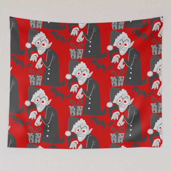 Item preview, nightmare christmas vampire santa nosferatu black red designed and sold by Gossip Rag.