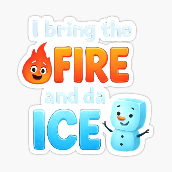 Aperçu de l'œuvre J'APPORTE DU FEU et de la GLACE, CVC créée et vendue par Shenaniganzz.