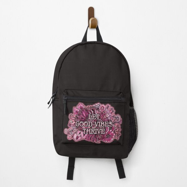 Item preview, Let Good Vibes Thrive Pink Positive Thinking Graphic designed and sold by PinkWinkDesigns.
