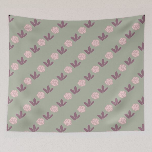 Aperçu de l'œuvre Petite fleur rose Motif de feuilles violettes créée et vendue par Neeshki.