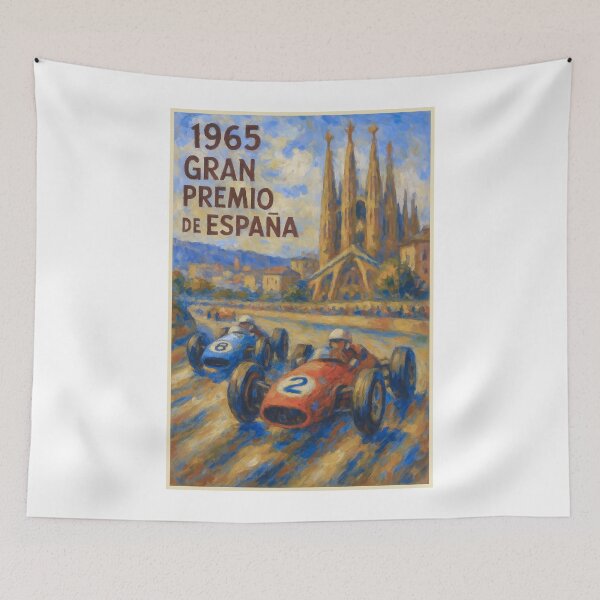 Item preview, 1965 Spanish Grand Prix Barcelona Poster designed and sold by retrographics.
